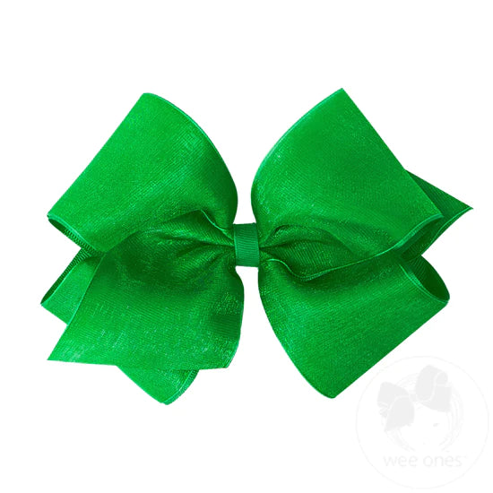 Wee Ones King Hair Bow in Green