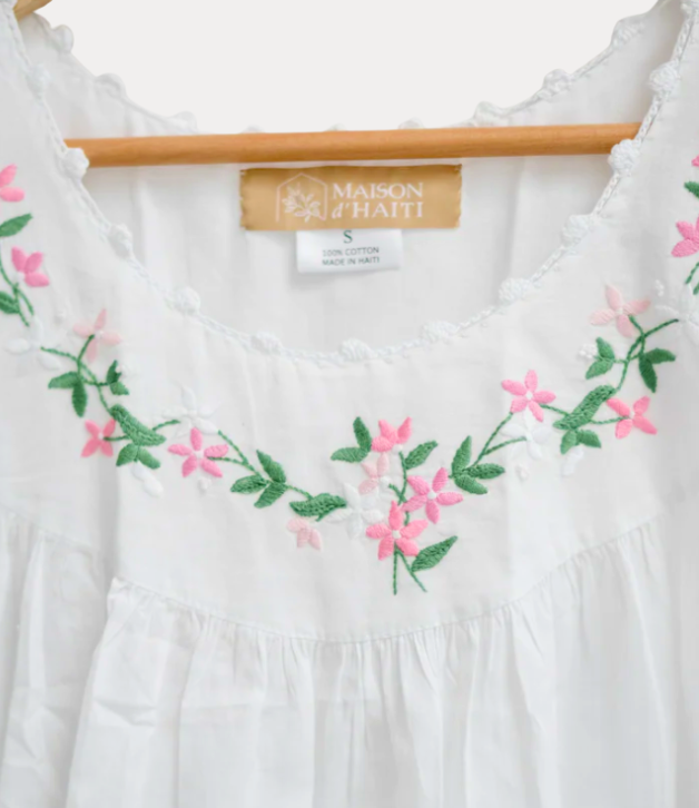 Maison d'Haiti Sarah Garland Nightgown - Pink