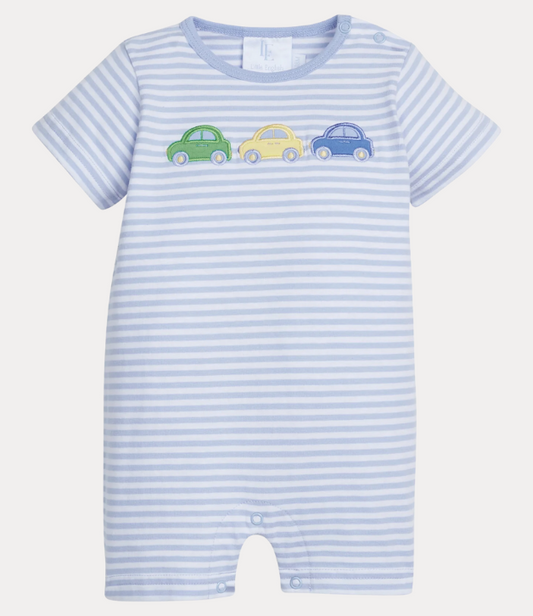 Little English Applique Romper with Carpool