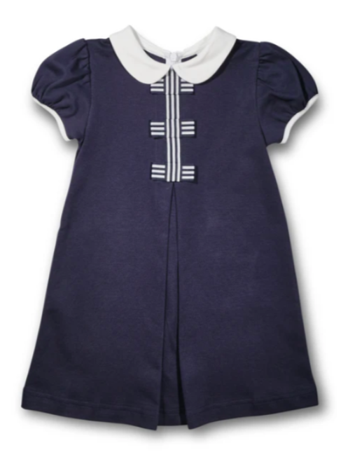 Florence Eiseman: Knit Dress With Stripe Ribbon Bows