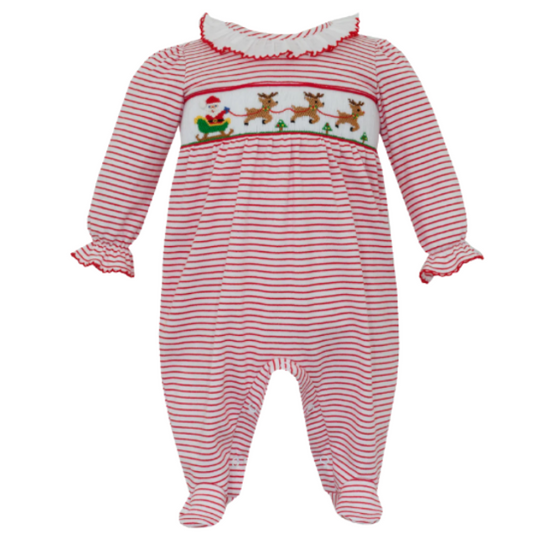 Petite Bebe: Corduroy Jon Jon W/ Reindeer Face