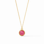 Load image into Gallery viewer, Julie Vos Fleur-de-Lis Solitaire Necklace in Iridescent Raspberry
