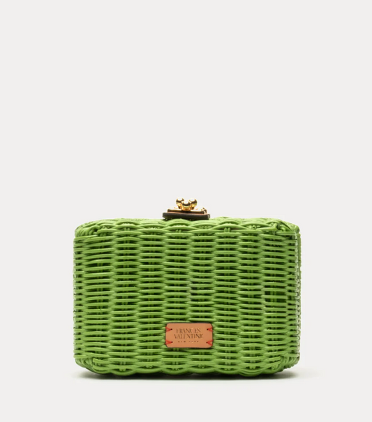 Frances Valentine Paige Wicker Bag in Green