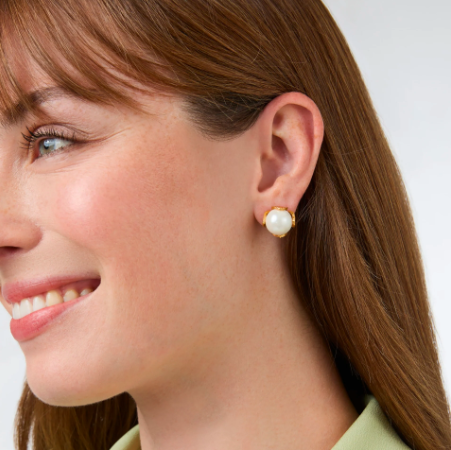 Julie Vos Penelope Pearl Stud Earring