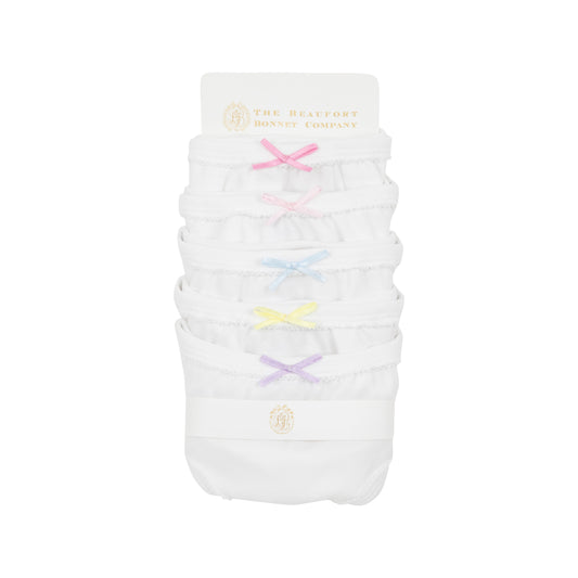 The Beaufort Bonnet Company Pippy's Underpinnings Set 5pk in Worth Ave White