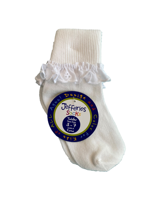 Eyelet Lace Sock - White