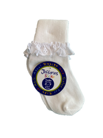 Load image into Gallery viewer, Eyelet Lace Sock - White
